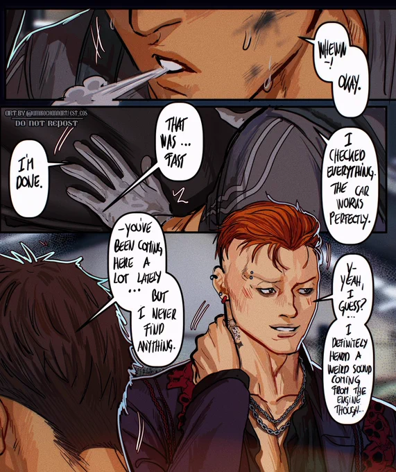 Yakuza AU Hiromi with car mechanic Oka 🏃‍♀️🏃‍♀️ #SK8THEINFINITY #エスケーエイト #shadoka 