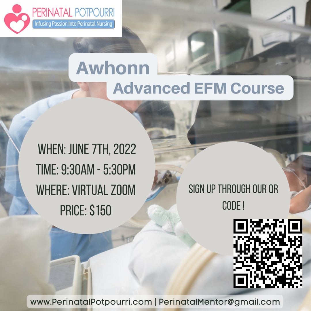 PerinatalPot's tweet photo. Awhonn Advanced EFM 
Here’s Our first class of June ! 
Be one of the first to sign up 
Visit our website at 
https://t.co/wcYStddOiW 
#Awhonn #AwhonnAdvancedOnline #AwhonnInstructor #EFMReview https://t.co/PHEWOwe4hV