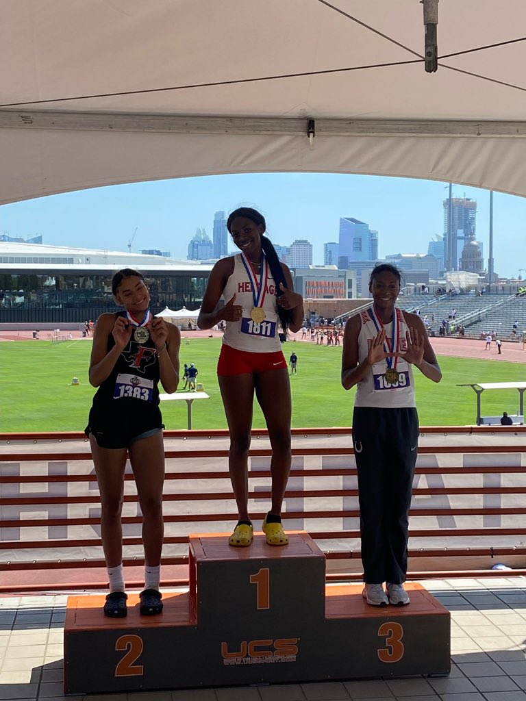 Ended my high school track season in the best way….a new PR in 100mh (13.96), 4 state medals and 3x state champ! Thank you <a href="/mhhstrack/">Heritage Track</a> for an amazing 4 years!