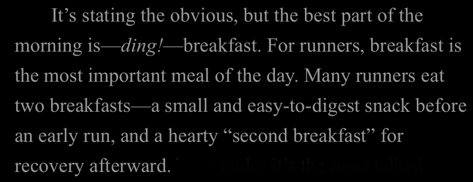 Chelsey_Reads's tweet photo. “Second breakfast”—yes! With waking up so early for runs, what I eat at 5 a.m. has no chance of lasting me until noon, especially with a 12 miler in between. I couldn’t be more excited to try the many tantalizing recipes in @ShalaneFlanagan + @ElyseKopecky’s Rise&amp;Run cookbook. https://t.co/RV6TJ0oOZS
