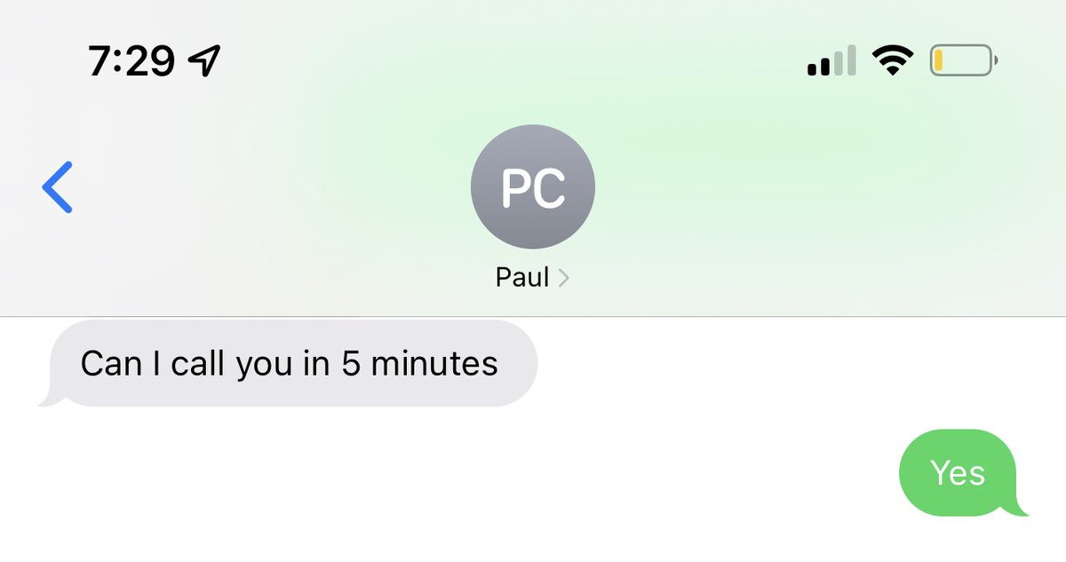 This ladies and gentlemen is the proper way to call someone. Respect.