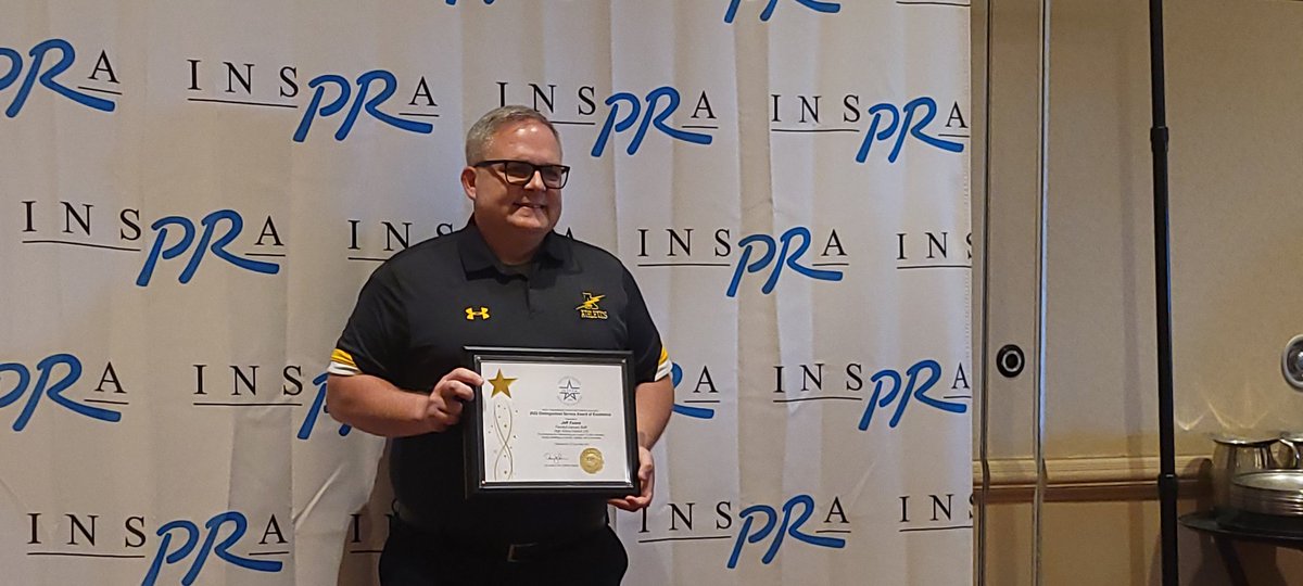 CHSD230's tweet photo. On School Communicators Day, Jeff Keane, Scott Anthony. Terri Nelson (who couldn’t attend 😪) and Rhys McIntyre were presented with Distinguished Service Awards from @INSPRABoard for their work in telling our story and building community and belonging. Congratulations!! https://t.co/HgWQdqIGm4