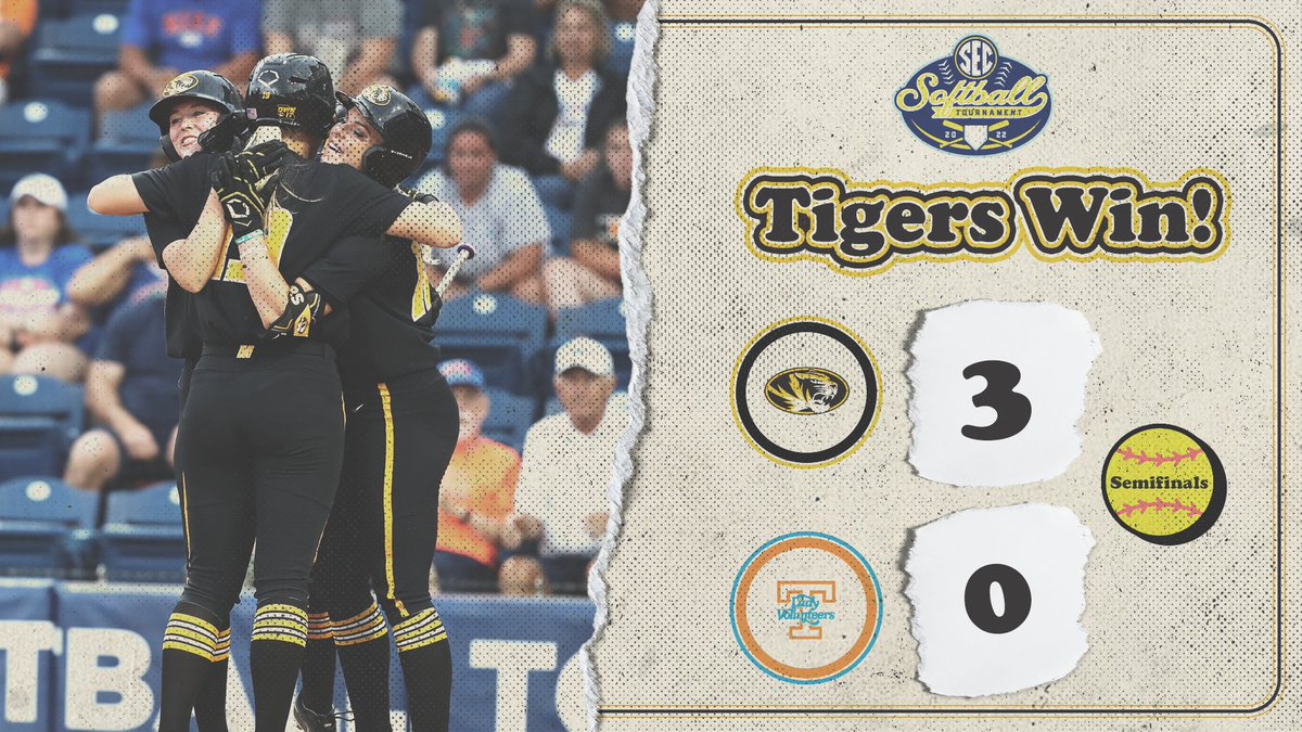 🐯 𝑻𝒊𝒈𝒆𝒓𝒔 𝑾𝒊𝒏!

(7) <a href="/MizzouSoftball/">Mizzou Softball</a> has yet to allow a run in the #SECTourney – shutting out (3) Tennessee to advance to tomorrow's Championship!

#SECSB