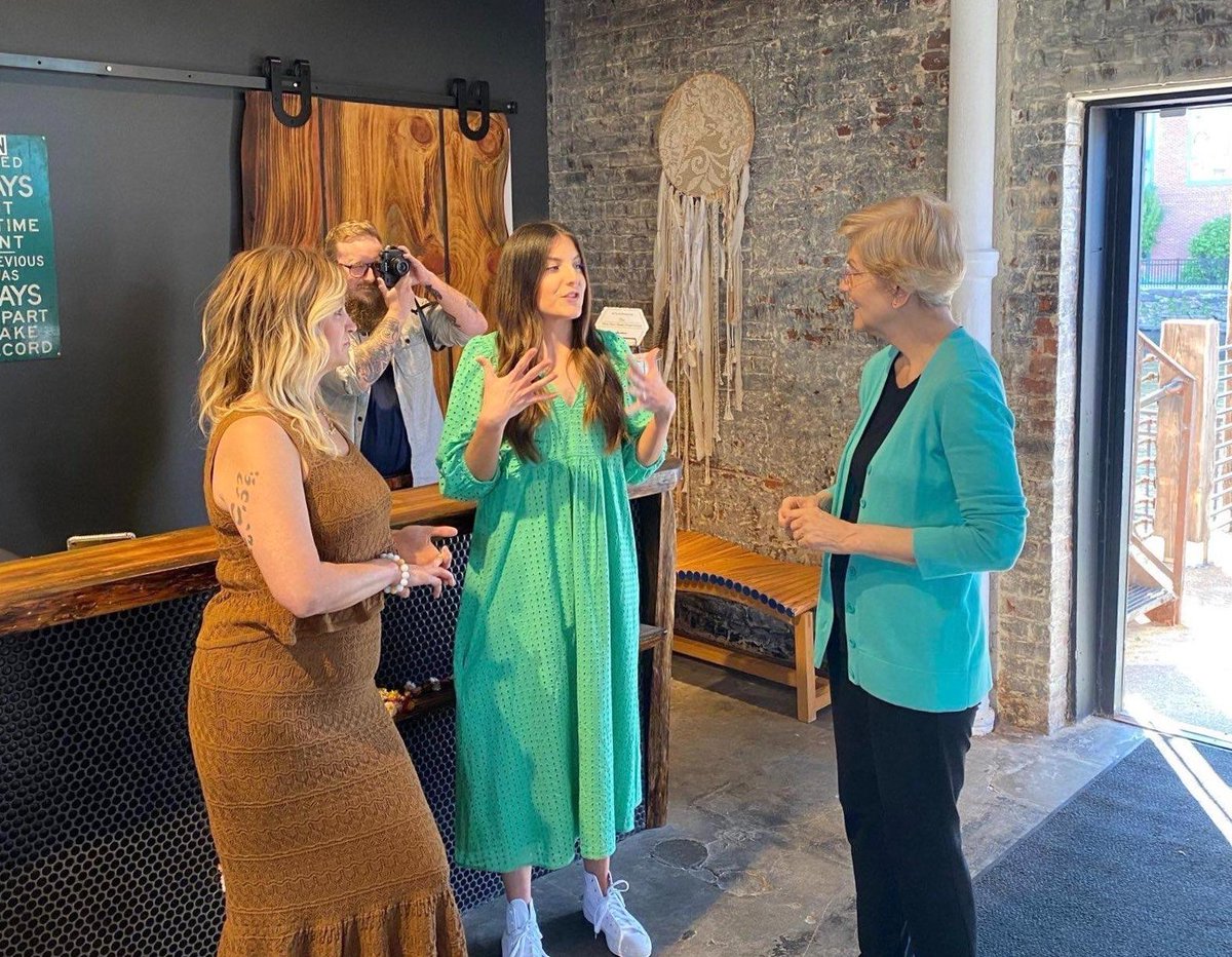 Senator Warren during her visit to Holyoke, Massachusetts.