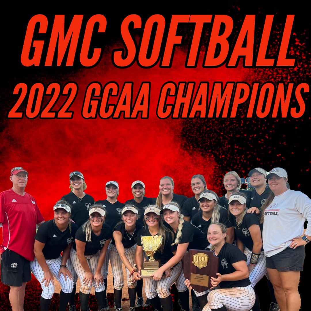 CHAMPS!! Congrats to <a href="/GMCJCSB/">Georgia Military College Softball</a> on winning the <a href="/THEGCAA/">GCAA</a> Softball Conference Championship tonight over ABAC 🐶🐾🏆