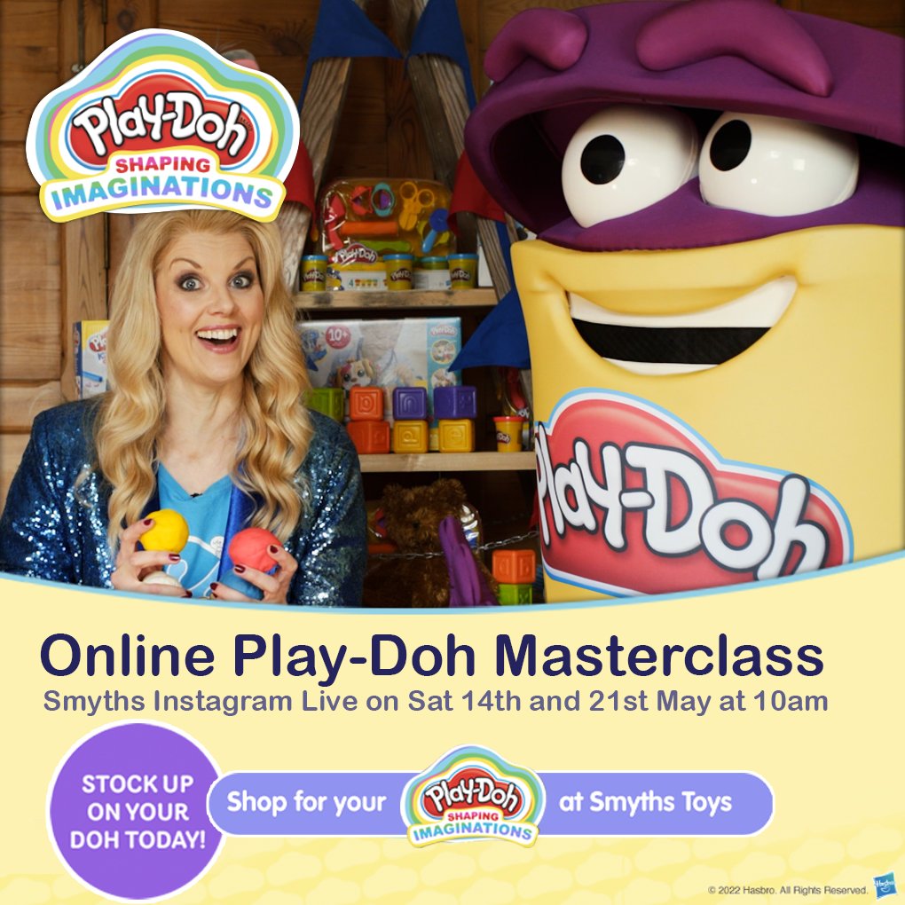 creationstation's tweet photo. Don't forget to tune in online to watch the #PlayDoh Mini Make Masterclass๐ TODAY at 10am (Sat 14th) & 21st May over on #SmythsToys #Instagram channel: https://t.co/KfwS7nL1bi
Stock up on your Doh today! Shop for your @PlayDoh at @SmythsToysUK to join in the #fun!๐ฅณ#PlayDohFun https://t.co/Ze6L7UOdZ1