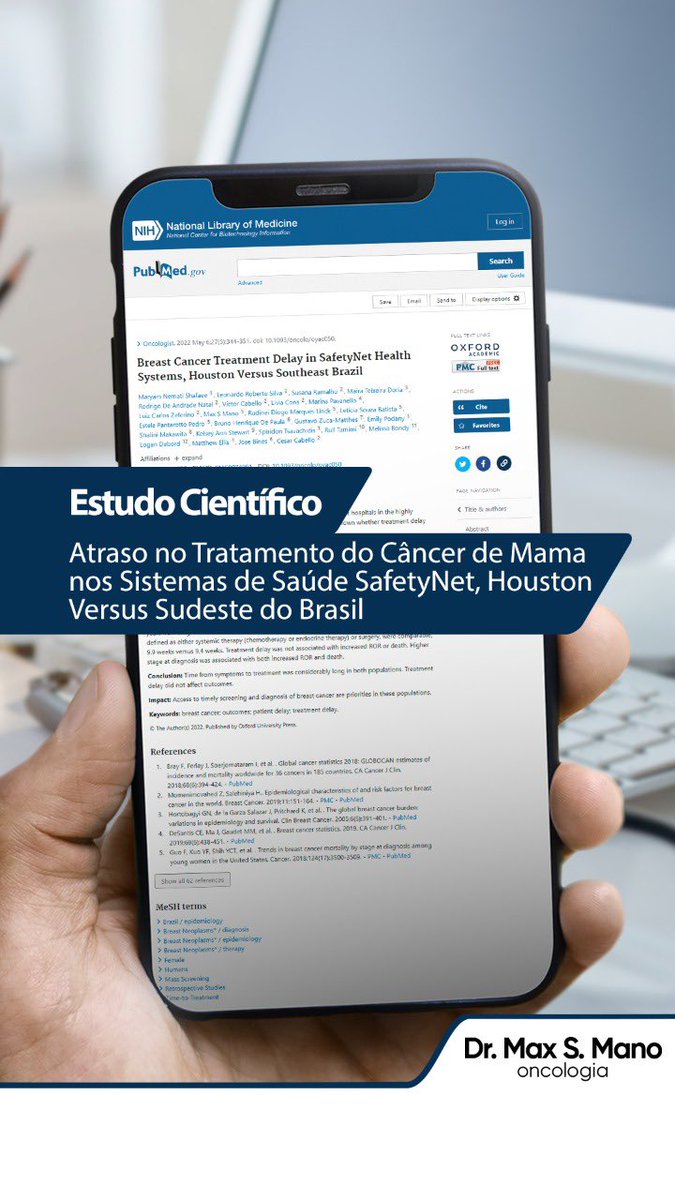 Parabéns à Dra Susana Ramalho e ao Dr César Cabello por liderarem este projeto no Brasil, que comparou estadiamento, tempos para tratamento e desfechos oncológicos entre instituições públicas Brasileiras e Texanas.

pubmed.ncbi.nlm.nih.gov/35348756/ 

academic.oup.com/oncolo/article… 

#oncologia