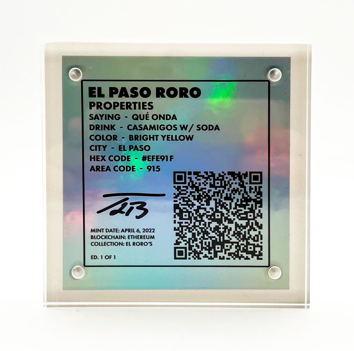 Physical copies back each RoRo. Duplicates are for sale to owners.
#RoRo 5/20/22 drop at 5 pm MT