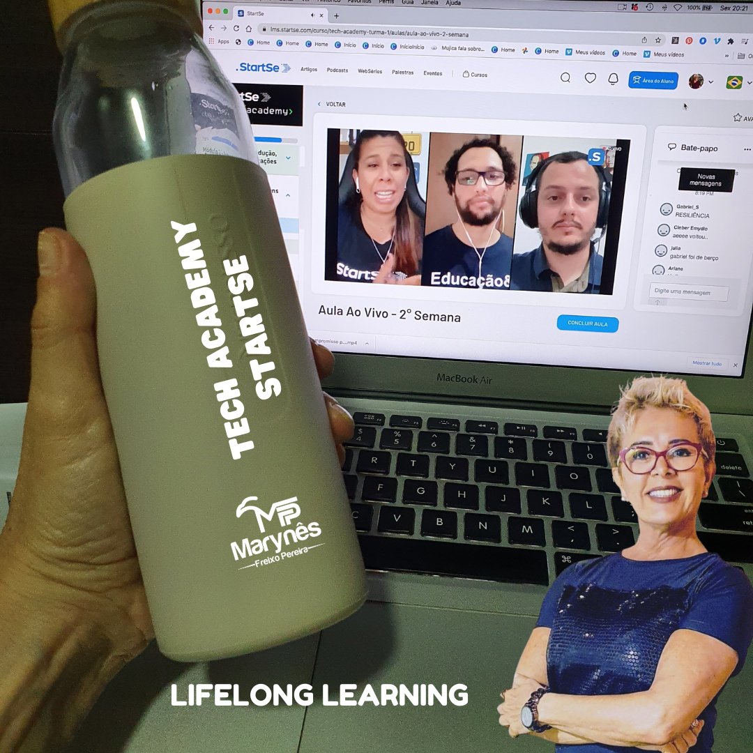 marynespereira's tweet photo. Hoje, mais uma Live do Curso Tech Academy /Programação da @startseoficial que iniciou em Maio e vai até Julho 2022 com Fernanda Araújo, Gabriel Custódio - que sempre recomenda: #bebaagua- e Rafael do Prado Ribeiro.

#eumecomprometo #techacademy #startse #lifelonglearning https://t.co/iPsFVouSZQ