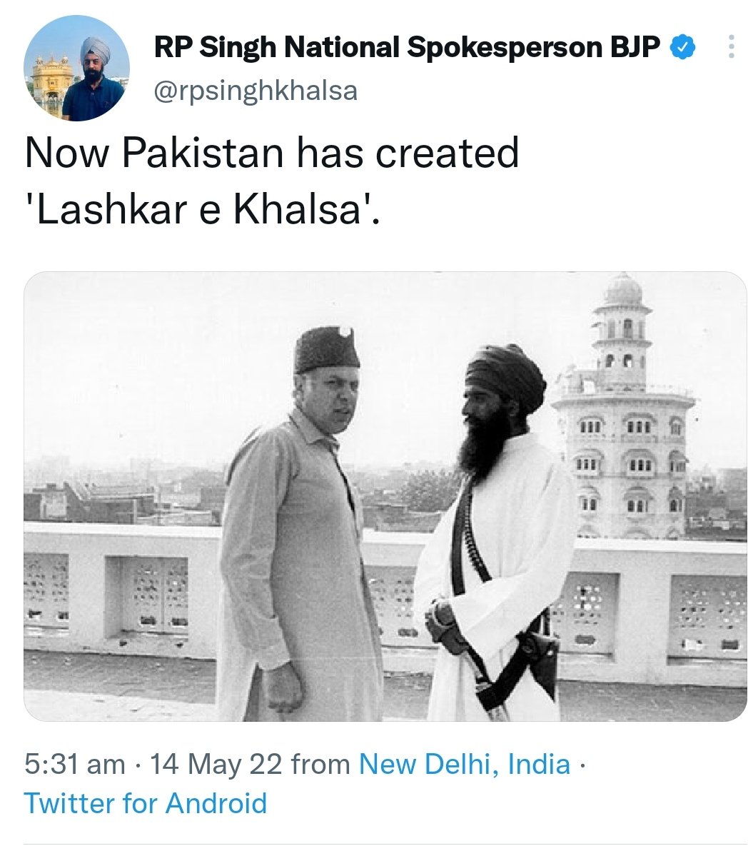 KaleshiBua's tweet image. There are many Gaddars who betrayed the Sikh qaum. 

There was one #TejSingh who worked for the English. And there are these RP Singhs who have sold themselves to the RSS-BJP!