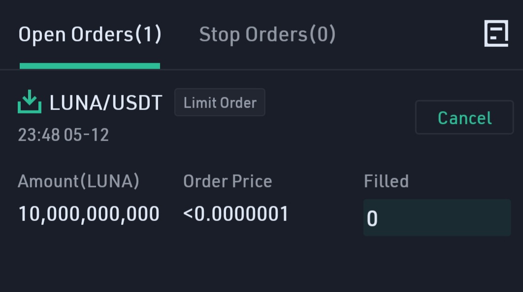 slap1trillion's tweet photo. Who this this order for $LUNA will fill?  #LUNA #lunacoin #terraluna #Terra https://t.co/E9IKlUAuQG