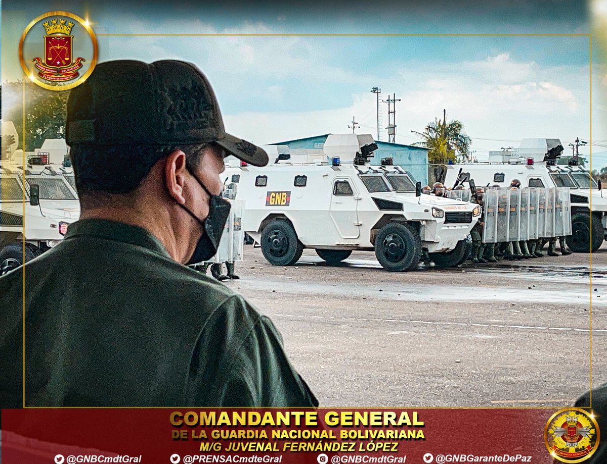 MGJuvenalFL's tweet photo. Con gran orgullo carrubio y profundo patriotismo, hoy presidí el Ejercicio de Restablecimiento, Control y Mantenimiento del Orden Público, en el marco del período de campo y maniobras de campaña 2022 “Bicentenario de las batallas Bomboná y Pichincha” de la .@Umbv_Fanb 
 #GNB https://t.co/T7fe4SdMJF