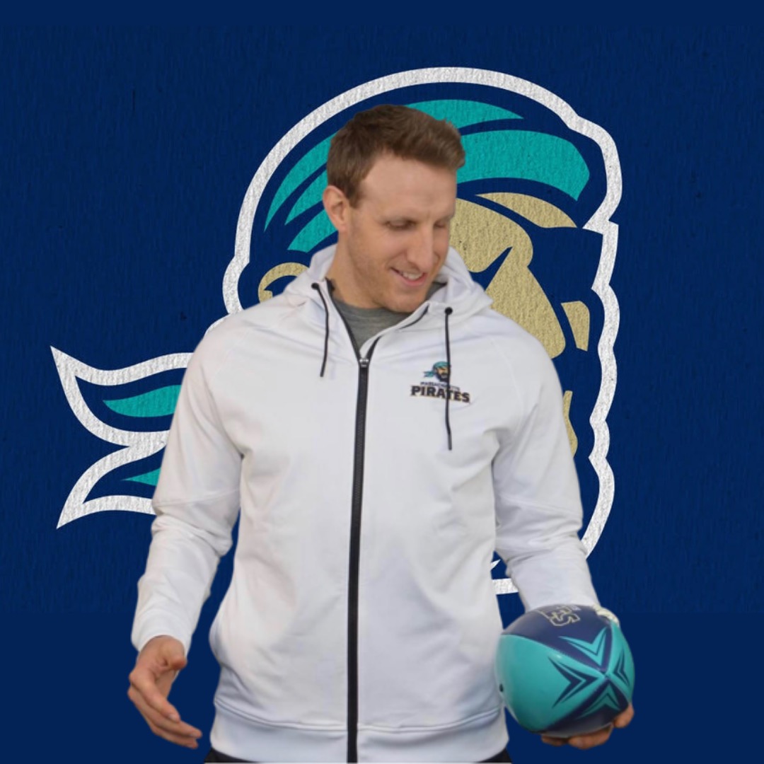 CraigTheLeg19's tweet photo. Game day tomorrow in Arizona against the Rattlers. Be sure to catch the game on YouTube @9pm ET.  Go online and order your @mass_pirates gear for our next home game on the 21st! See you there 🏴‍☠️ #CraigTheLeg #kicker #masspirates #IFL #Believe 
📷: @Jesselheninger @JakeIggy https://t.co/oCOBPiYh8B