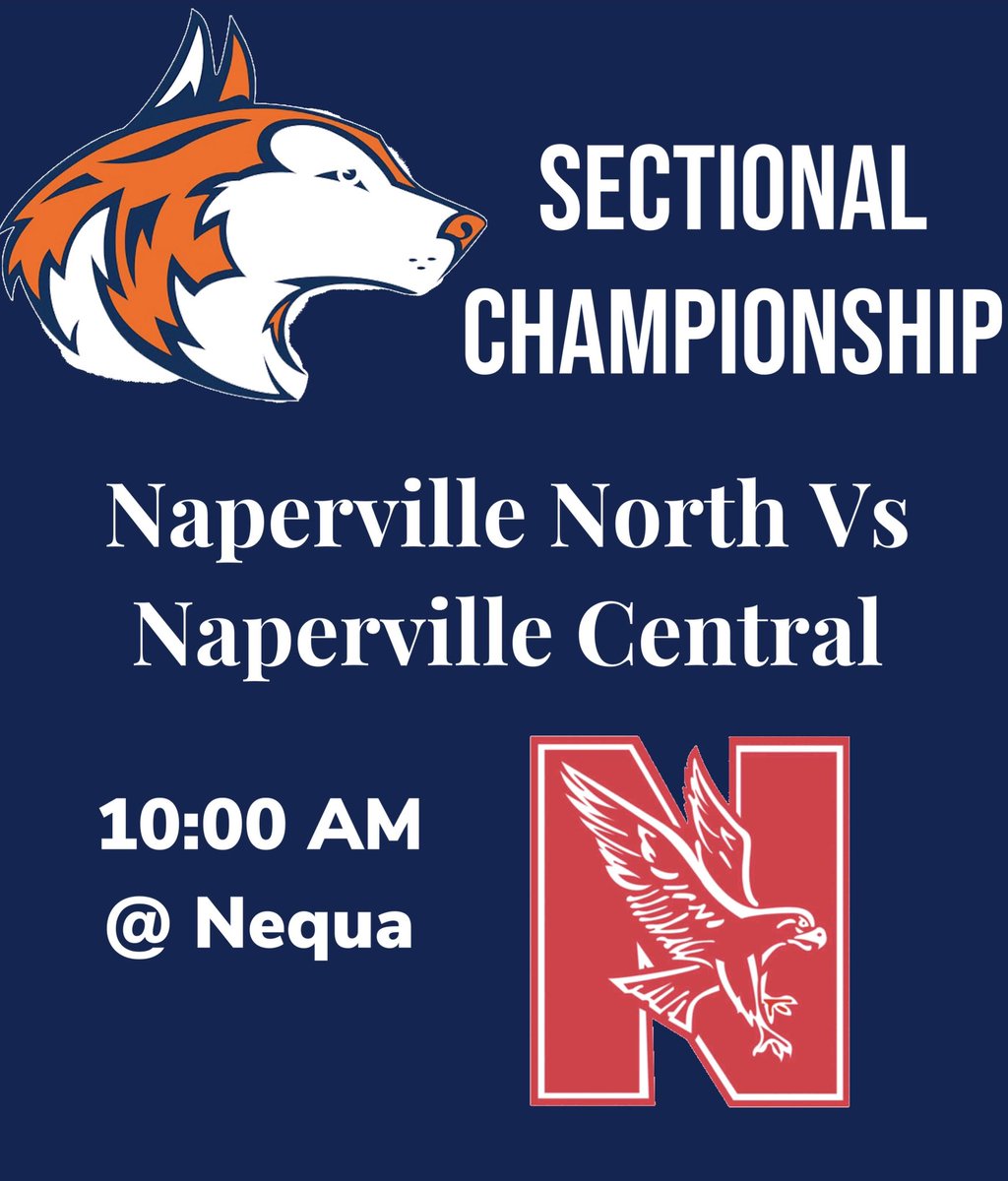 Get ready for the SECTIONAL CHAMPIONSHIP! Huskies are playing crosstown rivals naperville central for a ticket to state. GO HUSKIES!!!