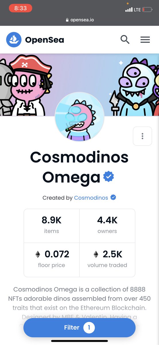 Verified ✅ <a href="/Cosmodinos/">Cosmodinos</a> #dinofam #bluechipbaby