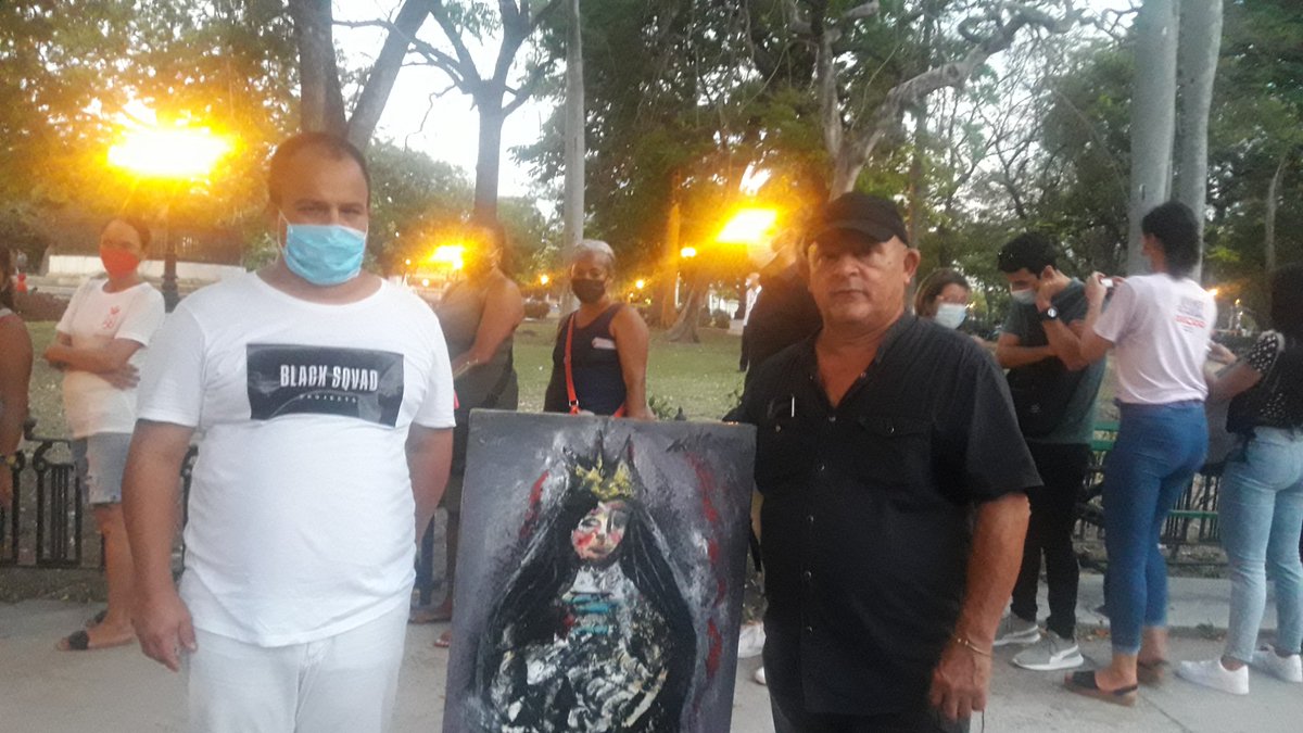 "La Virgen luctuosa", una obra realizada por el artista de la plástica Nelson Domínguez para las víctimas del #Hotel Saratoga.