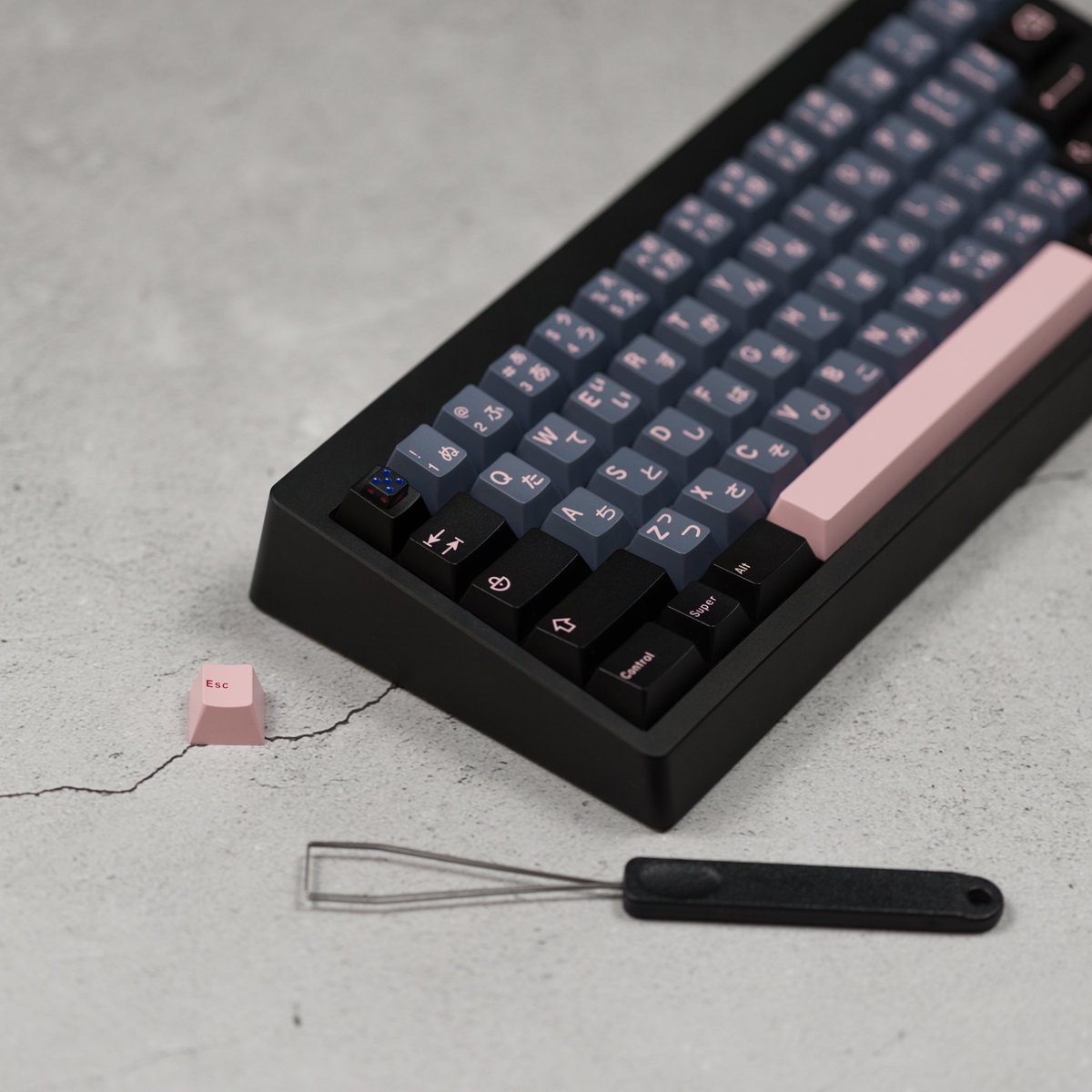 hibi_mx's tweet photo. The HIBI &amp; ZÍMŌ keycap looking right at home on our 60% keyboard. 🤌🤌🤌

Don’t miss this fun collaboration, details 👇 
https://t.co/FDCPdc6tAD https://t.co/pI3Aaarslr