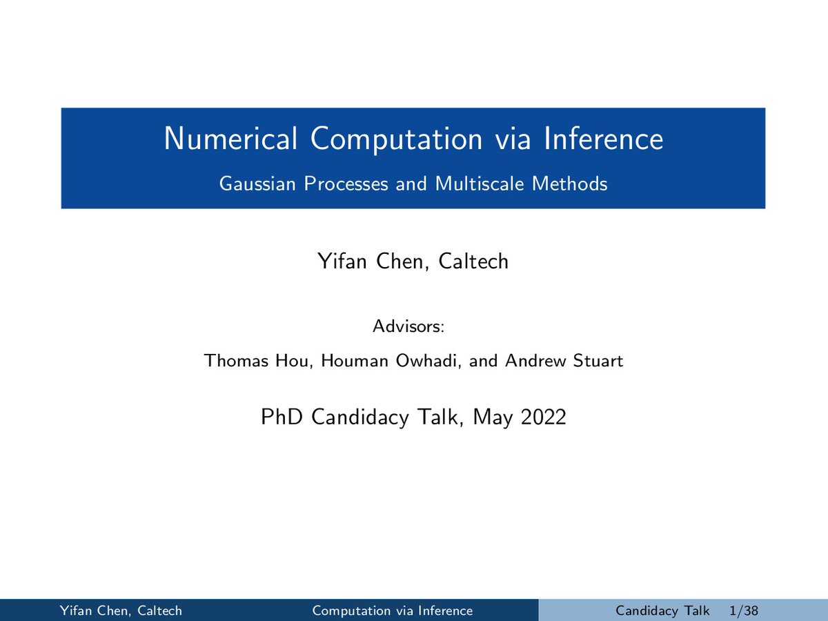 OwhadiGroup's tweet photo. @yifanc96 successfully passed his candidacy today with his talk on Numerical Computation via Inference! Congratulations, Yifan! https://t.co/YRff3SM9eK