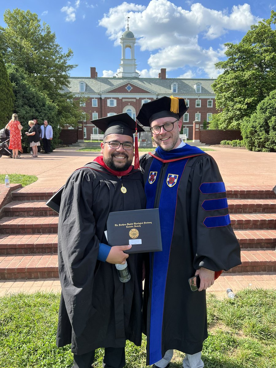 dcalebcastro's tweet photo. Thankful for Dr.@mwesterholm and his continued encouragement. One of the reasons I love @SBTS @SBTS_Online is faculty like him who love you and care for you. It is truly a blessing. #SBTSgraduation https://t.co/aUaxfzZqpF