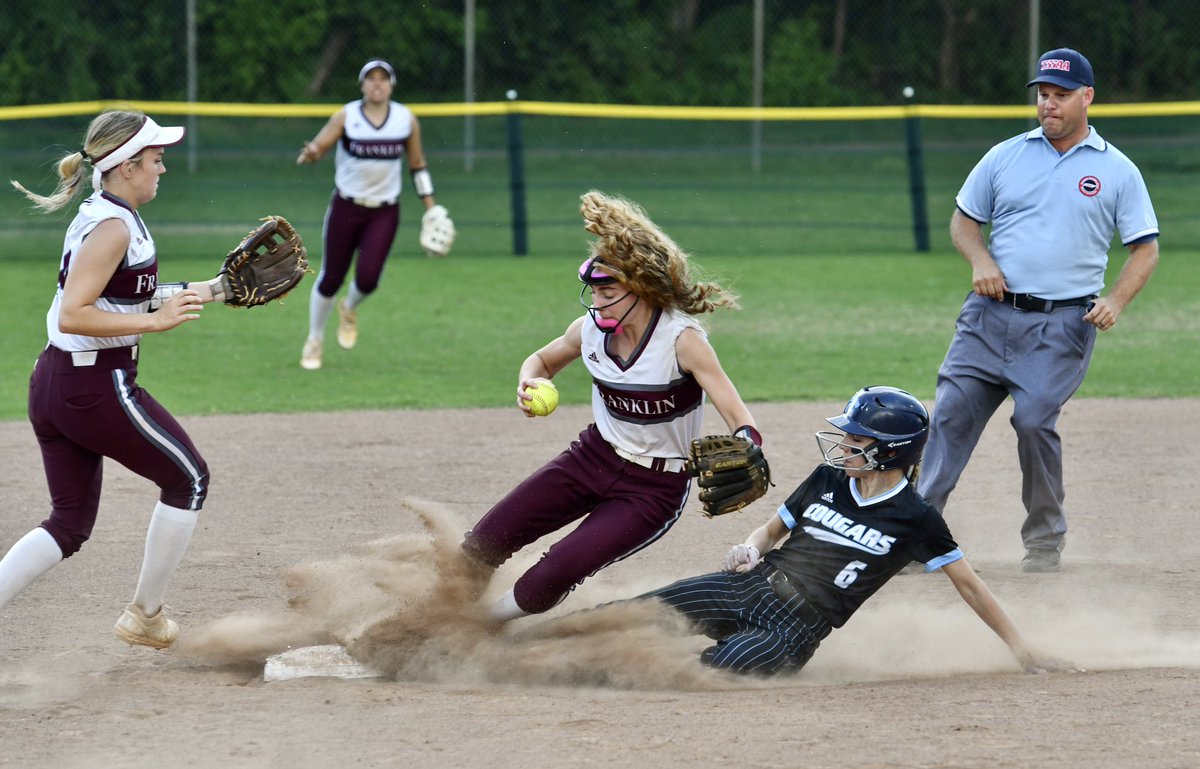 cspulliam's tweet photo. The Franklin Admirals softball team forced a second and deciding game in the District 11-4A tournament championship with a 6-3 win over Centennial. 

Here’s some Game 1 frames. https://t.co/4cp0hEkH9c