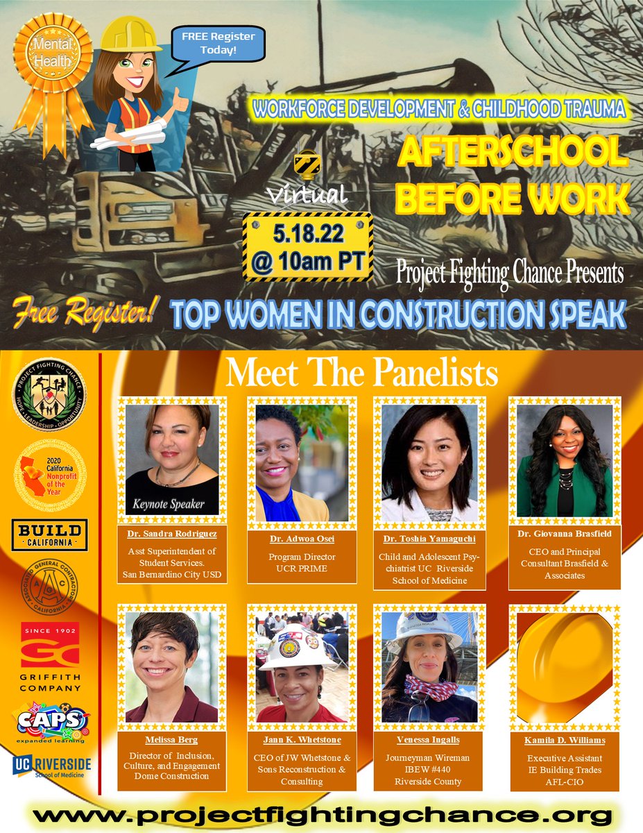 #workforcedevelopment #constructionindustry #mentalhealth #childhoodtrauma #education  Amazing event planned 5.18.22