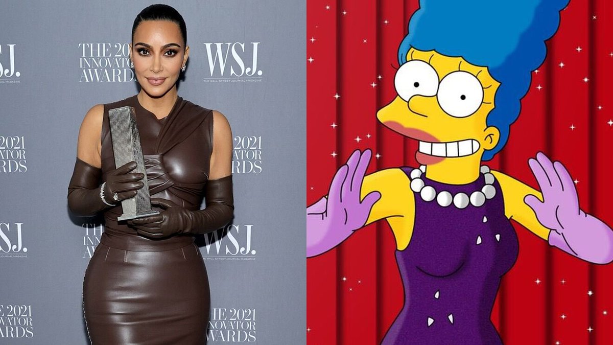 Kim Kardashian said on #TheKardashians that Kanye West did not approve of her self-styled brown leather dress which she wore to the WSJ awards:

“Kanye called me afterwards. He told me my career's over and then he showed me a picture of Marge Simpson wearing something similar,”