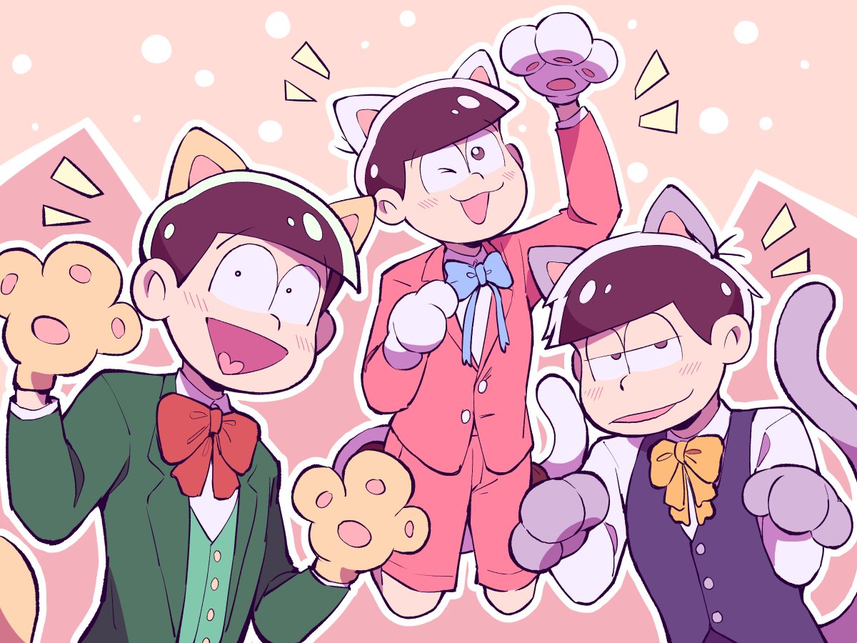 ochomachuu's tweet photo. catboy trio art from january! (i still quite like this one) https://t.co/YgqxQ3G5Fb