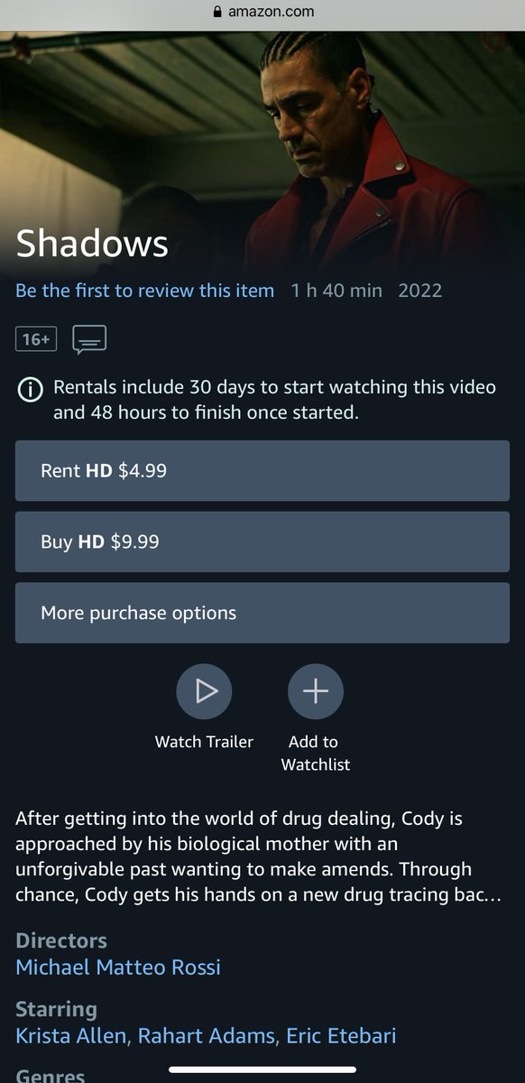 MichaelMatteoRo's tweet photo. My film Shadows is now up on Amazon! This is my best film I've ever directed thus far and very proud of it so please check it out and share and enjoy! :)

https://t.co/PXuXIFyOmS https://t.co/PmPZpHDJ4j