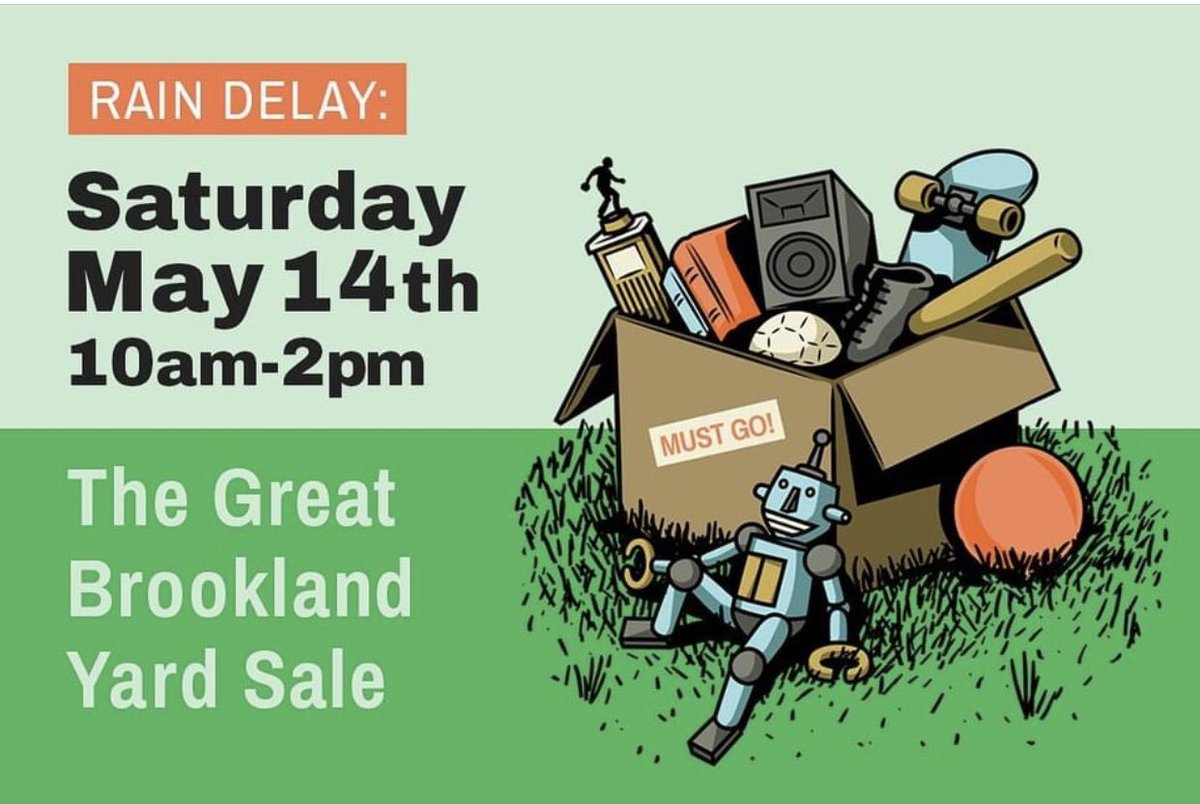 Tomorrow is the Great #Brookland Yard Sale!! Lots of yard sales throughout the neighborhood - see you there. Thanks to <a href="/BrooklandCivic/">Brookland Civic</a> for organizing.