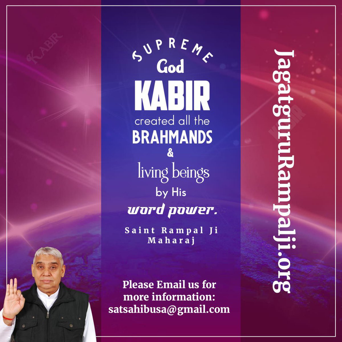 #GodMorningSaturday
Supreme God Kabir appears whenever He wishes; He never takes birth from a mother because He is the Originator of all.

#SaturdayMorning
- Saint Rampal Ji Maharaj Ji........🌺🙏🏻
