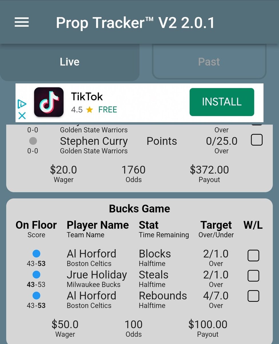 Half time update and we are on a good pace!