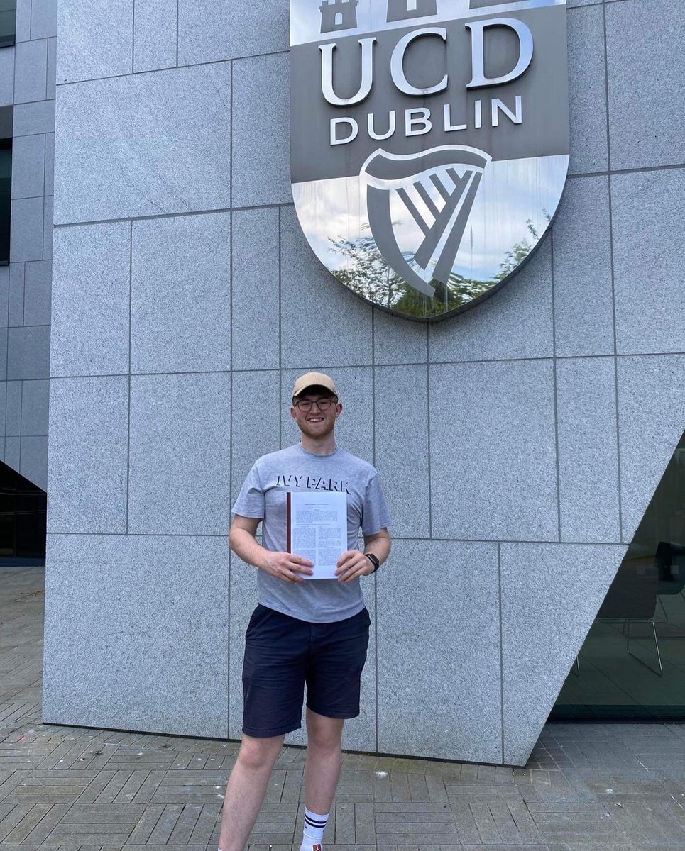 Joemlfisher's tweet photo. And just like that, we’re finished up 🤪 Thank you for the last four years @ucddublin ❤️ Memories and friends made for life 🥰 https://t.co/358FneCLly