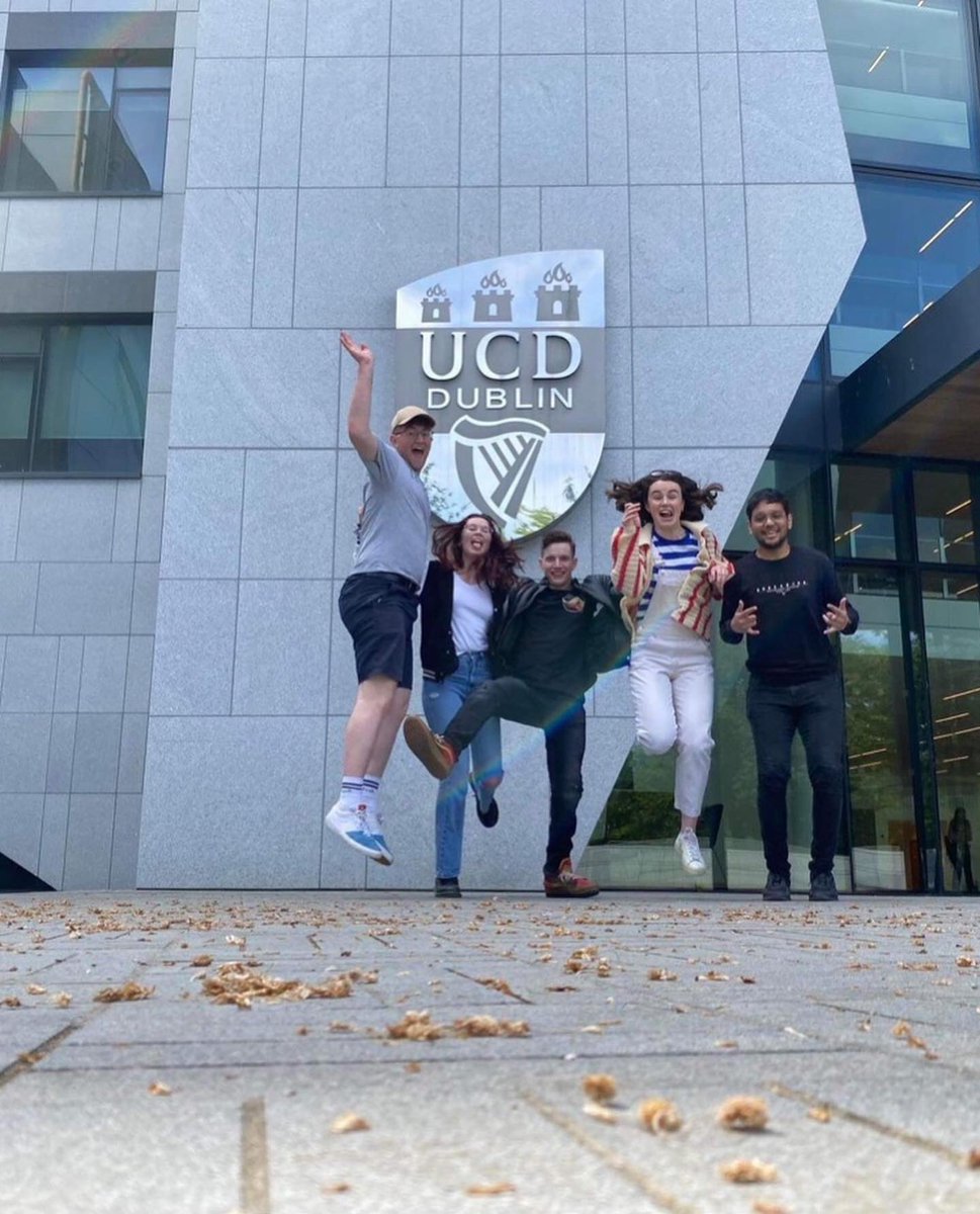 Joemlfisher's tweet photo. And just like that, we’re finished up 🤪 Thank you for the last four years @ucddublin ❤️ Memories and friends made for life 🥰 https://t.co/358FneCLly