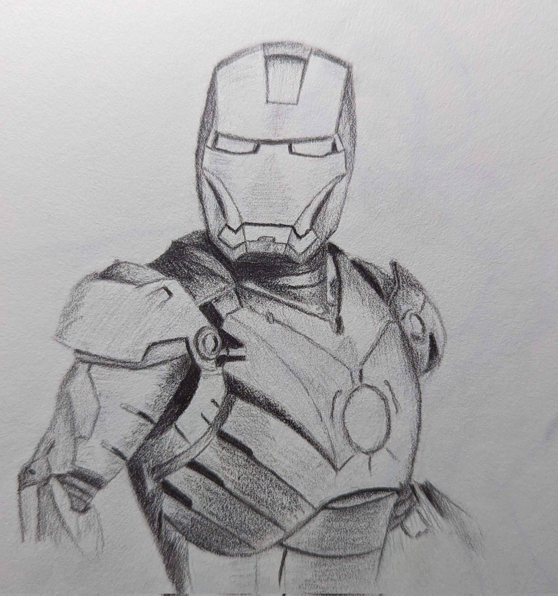 Buy Iron Man Drawing Made in Pencil and Ink From China Online in India -  Etsy