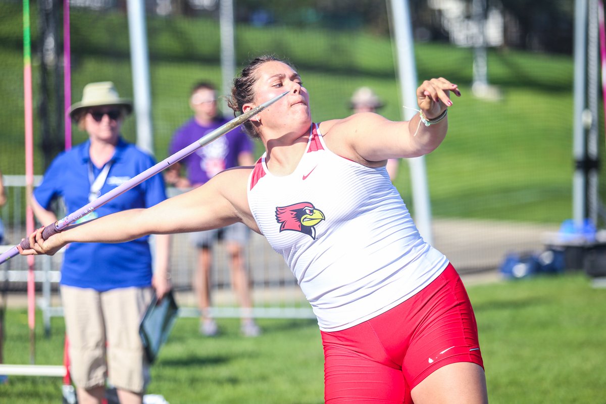 .<a href="/zofialehew/">Zofia</a> leads the Redbirds in the javelin ‼️

She throws 42.44m (139-3) to finish fourth, improving upon her finish at last year's championship meet.

In her first outdoor conference meet, <a href="/taylor_kesner/">taylor_kesner</a> finishes in sixth with a throw of 40.04m (131-4)