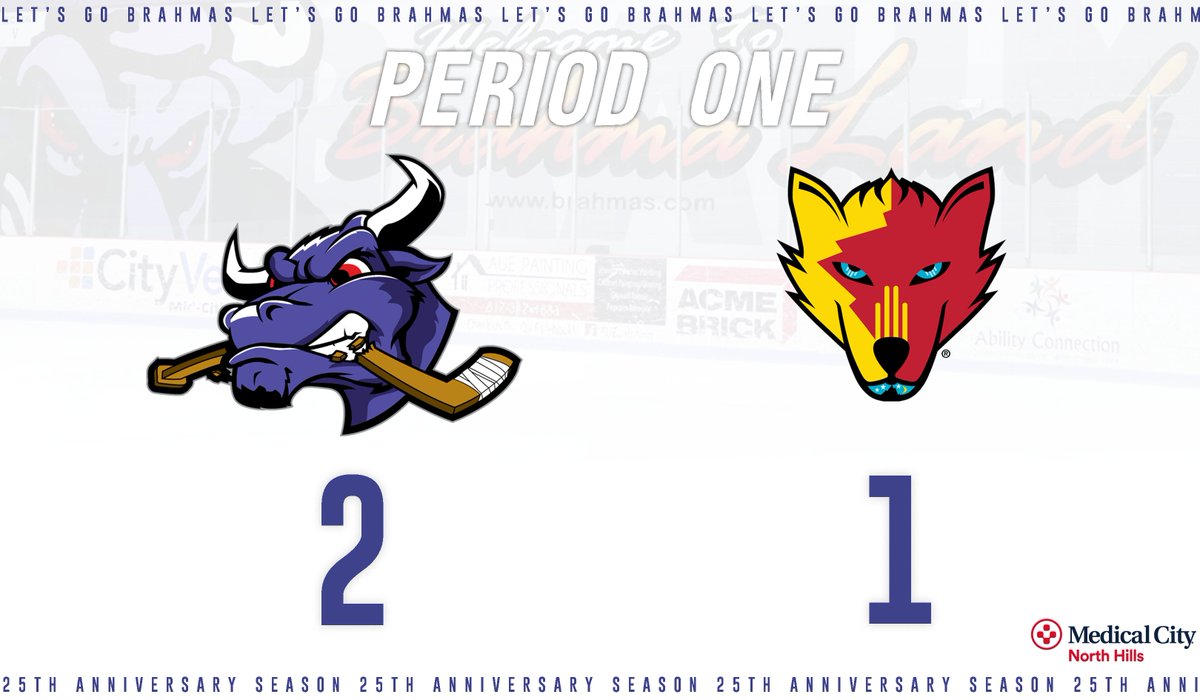 Logan Tobias scores TWO to put the Brahmas up by one at the end of the first 😎 

#LetsGoBrahmas