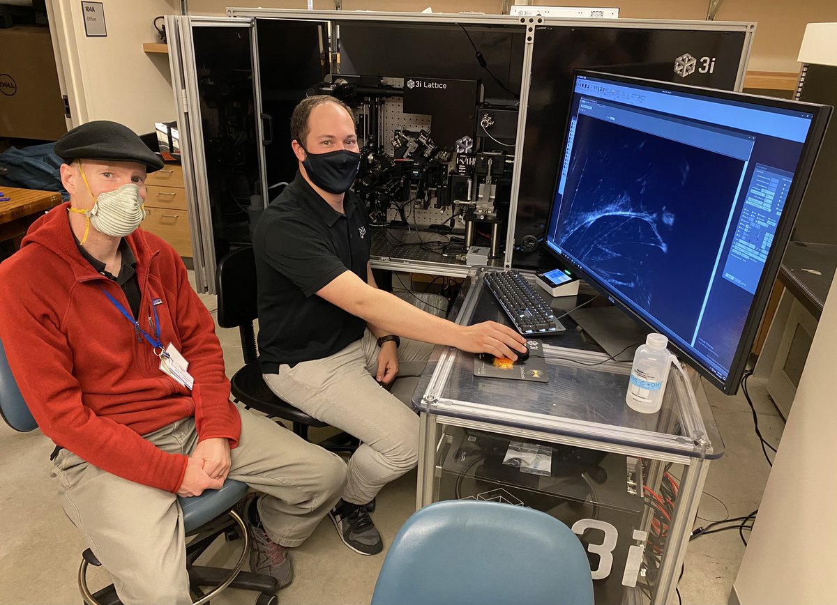 Andrew Barazia of 3i rockin’ it with the 3i Lattice Light Sheet System that used two Hamamatsu Fusion BT cameras. <a href="/3i_inc/">3i</a> @LSFMMBL <a href="/MBLScience/">Marine Biological Laboratory (MBL)</a> <a href="/HamamatsuPhoton/">Hamamatsu</a>
