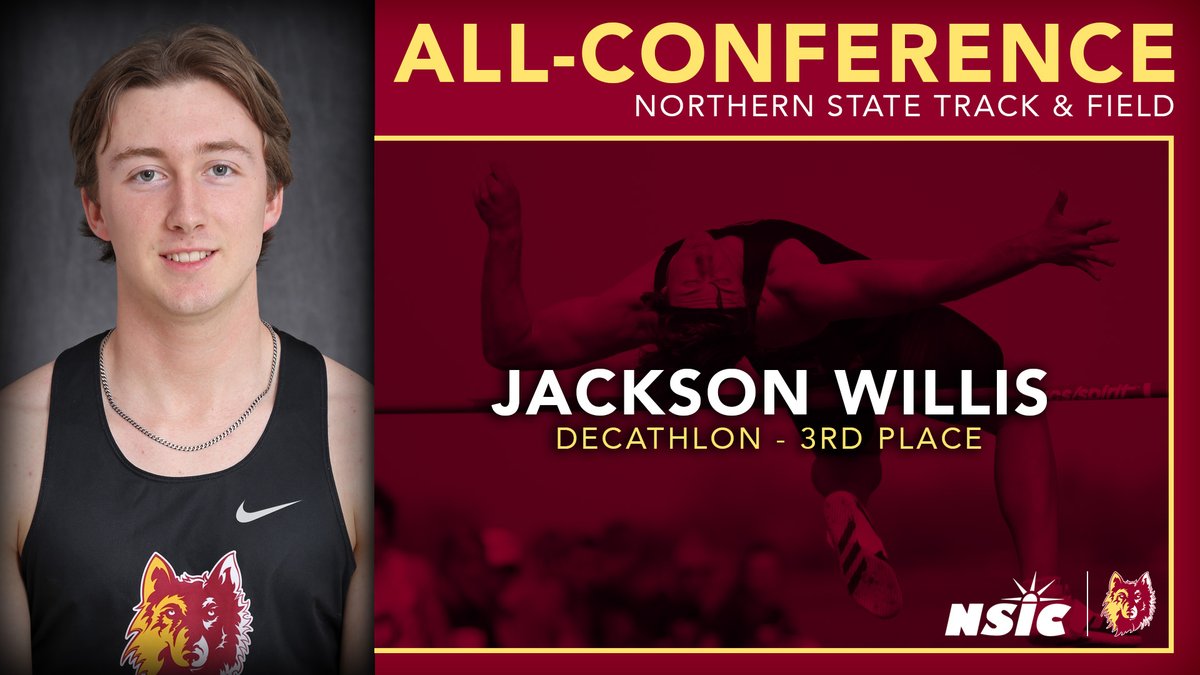 #AllConferenceWolves

Congratulations to <a href="/NorthernSunConf/">NSIC</a> 3rd place finisher Jackson Willis with 5,742 Pts‼️

☑️11.71 (100)☑️6.73m (LJ)☑️9.90m (SP)
☑️1.79m (HJ)☑️53.65 (400)☑️17.37 (110H)
☑️24.64m (DT)☑️3.78m (PV)☑️36.83m (Jav)
☑️4:48.01 (1500)

#GoWolves🐺 | #maroonNgold🐾