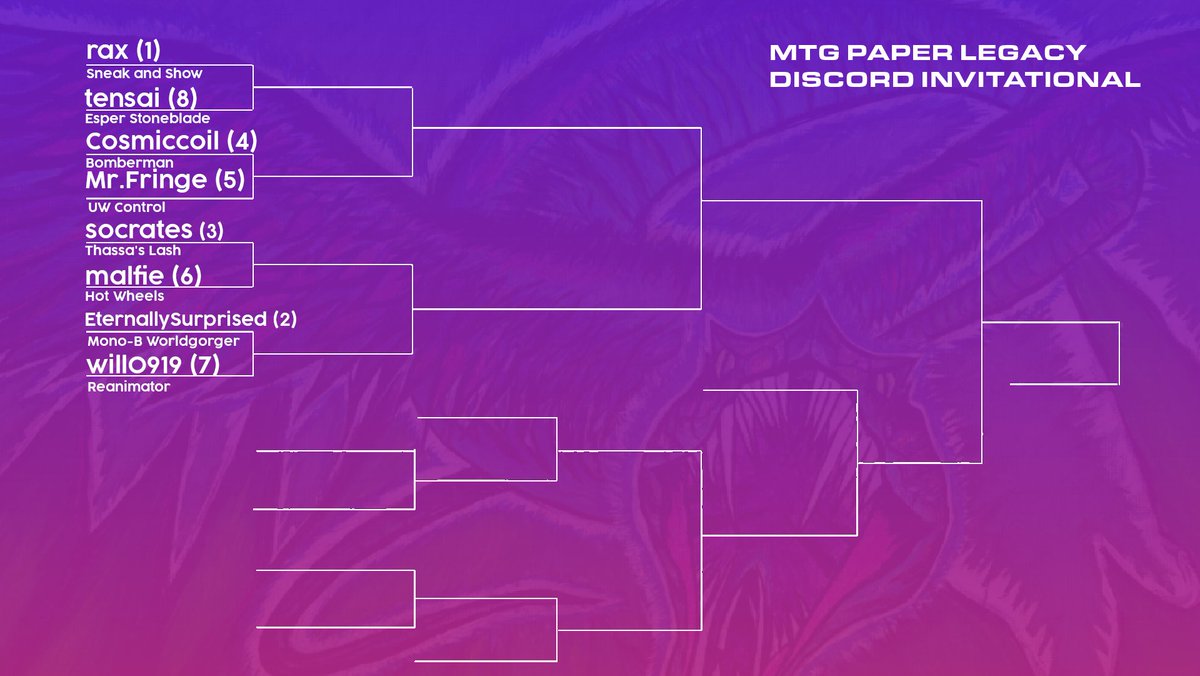 MtgPaperLegacy's tweet photo. It's that time of the year again for our server: the Paper LEGACY DISCORD INVITATIONAL! Tune in @ 11am EST to watch our double elimination tourney to cap off our season! https://t.co/ffGdDCnWEa to watch! https://t.co/9LAAcOiHVg