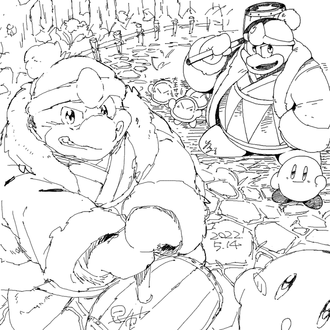 昆布さん(@konbu_3333)と絵チャで 大王さまコラボさせていただきました!!!丸みともふみが最高すぎます…っ🙏😇✨
背景も描いていただいて、一枚絵みたくなっててすごい…! 