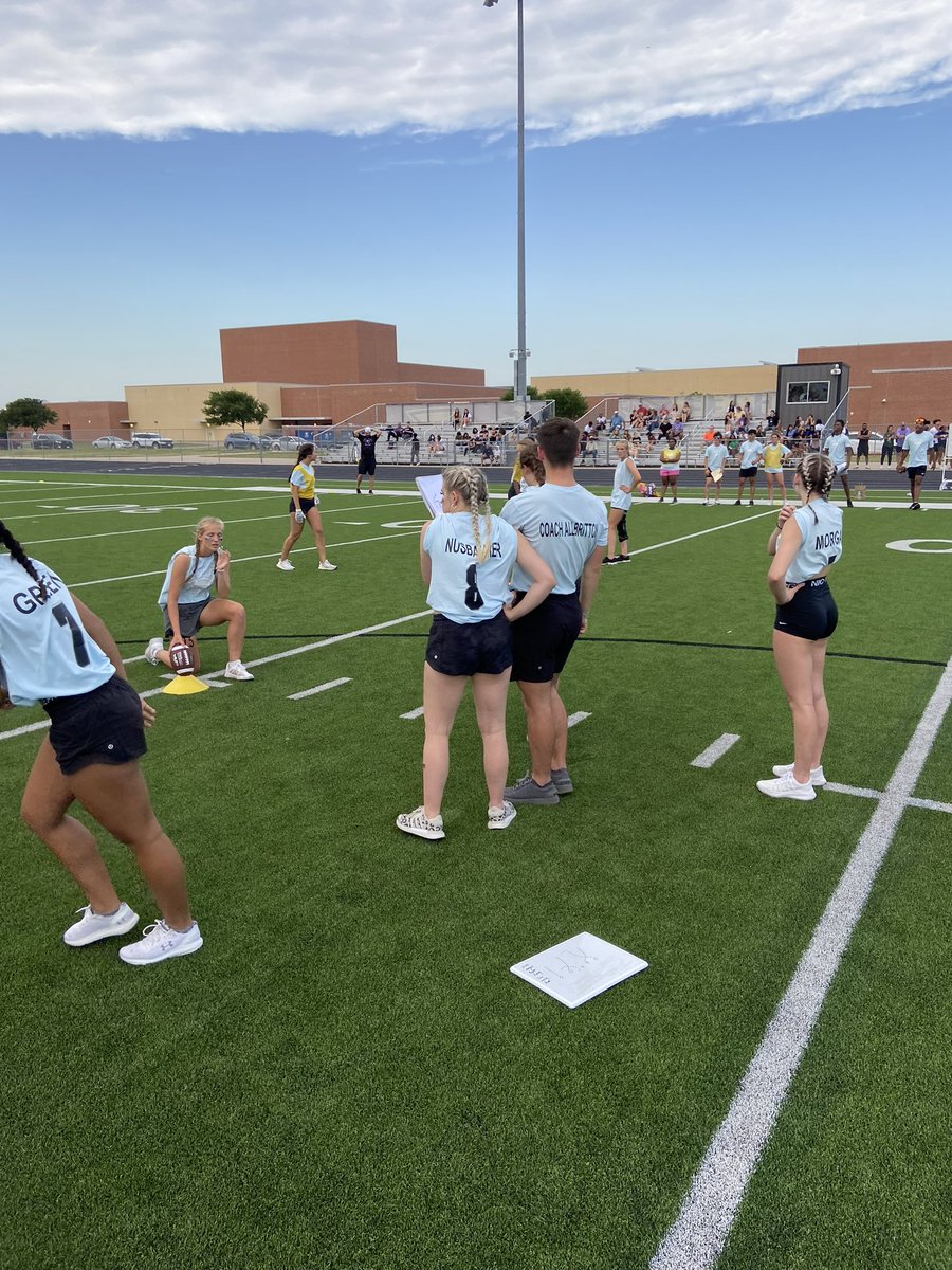 TCHSFootball's tweet photo. Powder Puff Game Night at Timber Creek HS tonight! Great turn out with kids and coaches to put a great show on for our community! Special things growing at TC! @KISDAthletics @TCHSFootball @TCHSTalon @TCHS_WAthletics @TC_Cheer_ @TCHS_WSOCCER @TCHSVOLLEYBALL https://t.co/KhC5nYrDm9