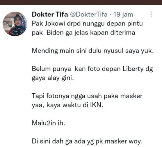 Mirip org sakit jiwa ini kadrun betina..