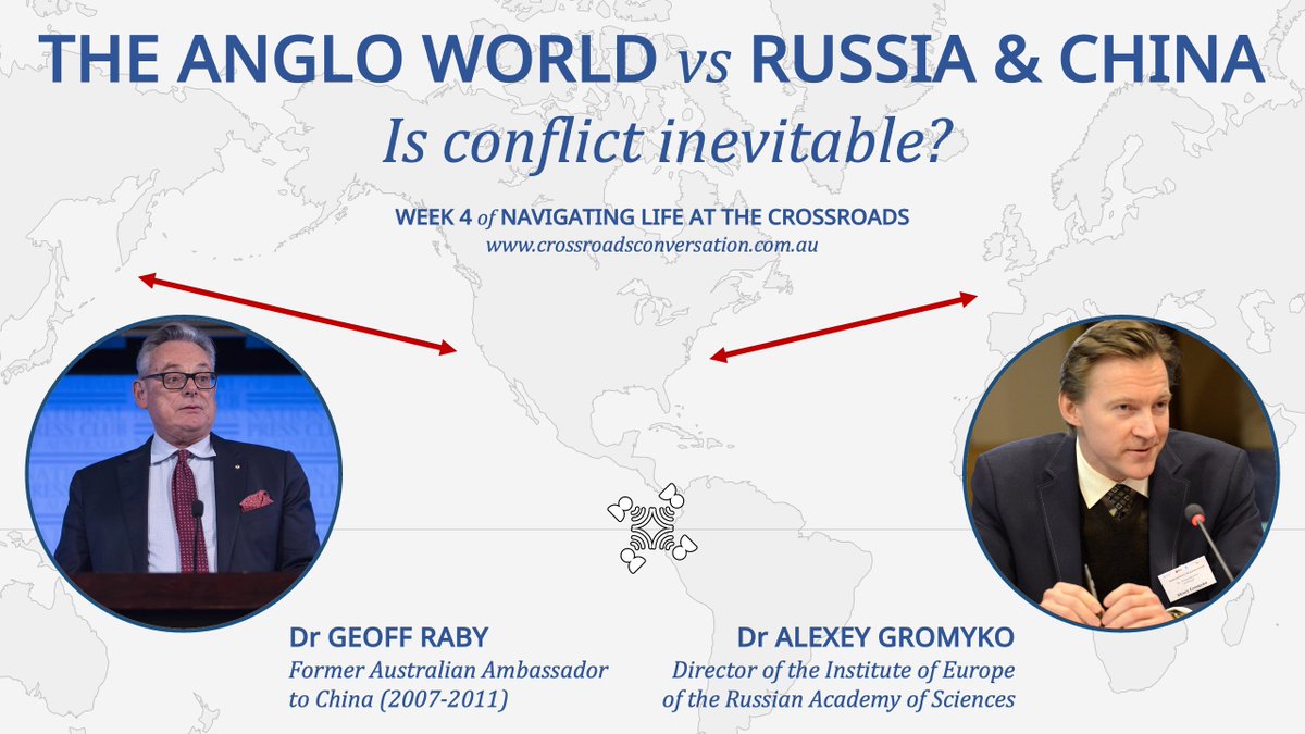 thecrossrds's tweet photo. Is the Ukraine conflict a taste of things to come? Join us this Tuesday 17th May 6-9PM AEST for "The Anglo World vs Russia &amp; China: Is Conflict Inevitable?" With special guests Dr Geoff Raby and Dr Alexey Gromyko. In Melbourne and online, register here: https://t.co/3x9eWEEAzY https://t.co/BrznqBkOeh