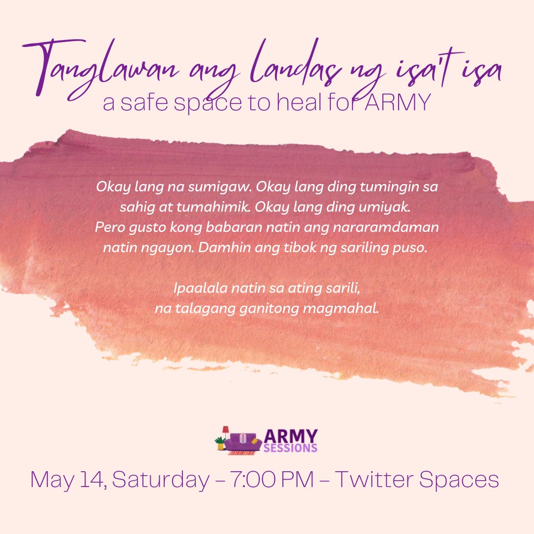 May magbabalik: Balita kasi namin kailangan nating umiyak together? 

Sorry tagal nawala, but we hope we can pick up where we left off, classmate. We’re still here for you. Let’s be here for each other. 💕