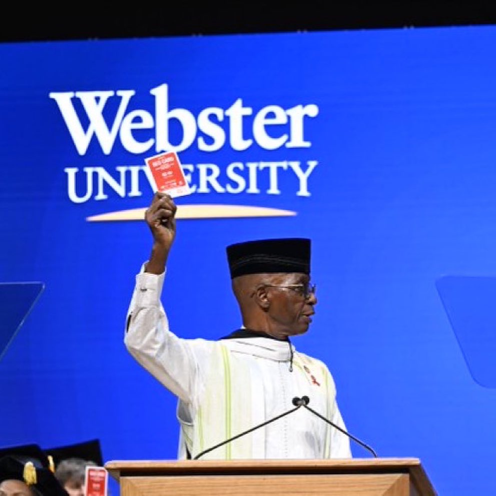 Greatly honored to have been Commencement Speaker,<a href="/websteru/">Webster University</a> Graduation Ceremony today, Saint Louis,MO  and be awarded “Doctor Honoris Causa” Degree. <a href="/ahunnaeziakonwa/">Ahunna Eziakonwa</a> <a href="/Atayeshe/">UNFPA Executive Director</a> <a href="/AminaJMohammed/">Amina J Mohammed</a> <a href="/aminatatoureklk/">Aminata TOURE</a>  <a href="/WebsterUNews/">WebsterU News</a> @ChancellorBeth <a href="/saintlouismayor/">Mayor Cara Spencer</a> <a href="/tishaura/">Tishaura O. Jones (she/her)</a> <a href="/Cheikhlatif/">A Latif coulibaly</a>