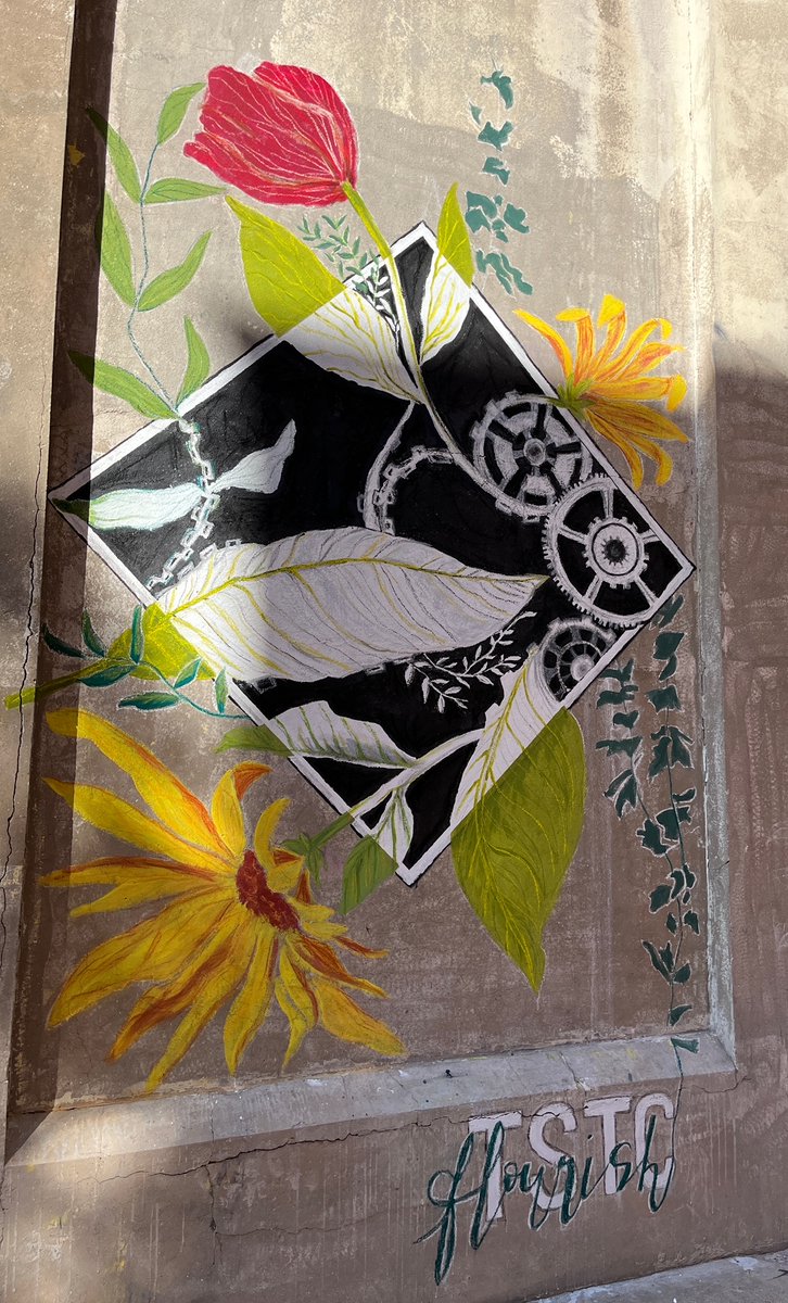 TSTC in Waco is sponsoring a #chalk mural at this weekend’s Chalk Waco event hosted by <a href="/Creative_Waco/">Creative Waco</a>. Local artist Kimberly Bobbitt has created the work on the side of the Cameron Park Trading Co. at the corner of 7th Street and Austin Avenue. #TSTCproud
creativewaco.org/chalkwaco/