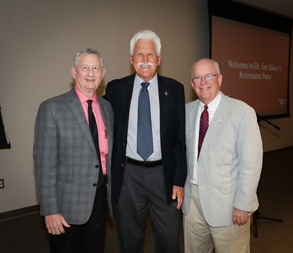 ClifSmart's tweet photo. Tremendous tribute to @Jimbaker48 this afternoon as we celebrated his 29 years of service @MissouriState. China programs, #IDEACommons, downtown development, advocacy work and so much more. Best wishes in retirement! https://t.co/SeDg6r21Mv
