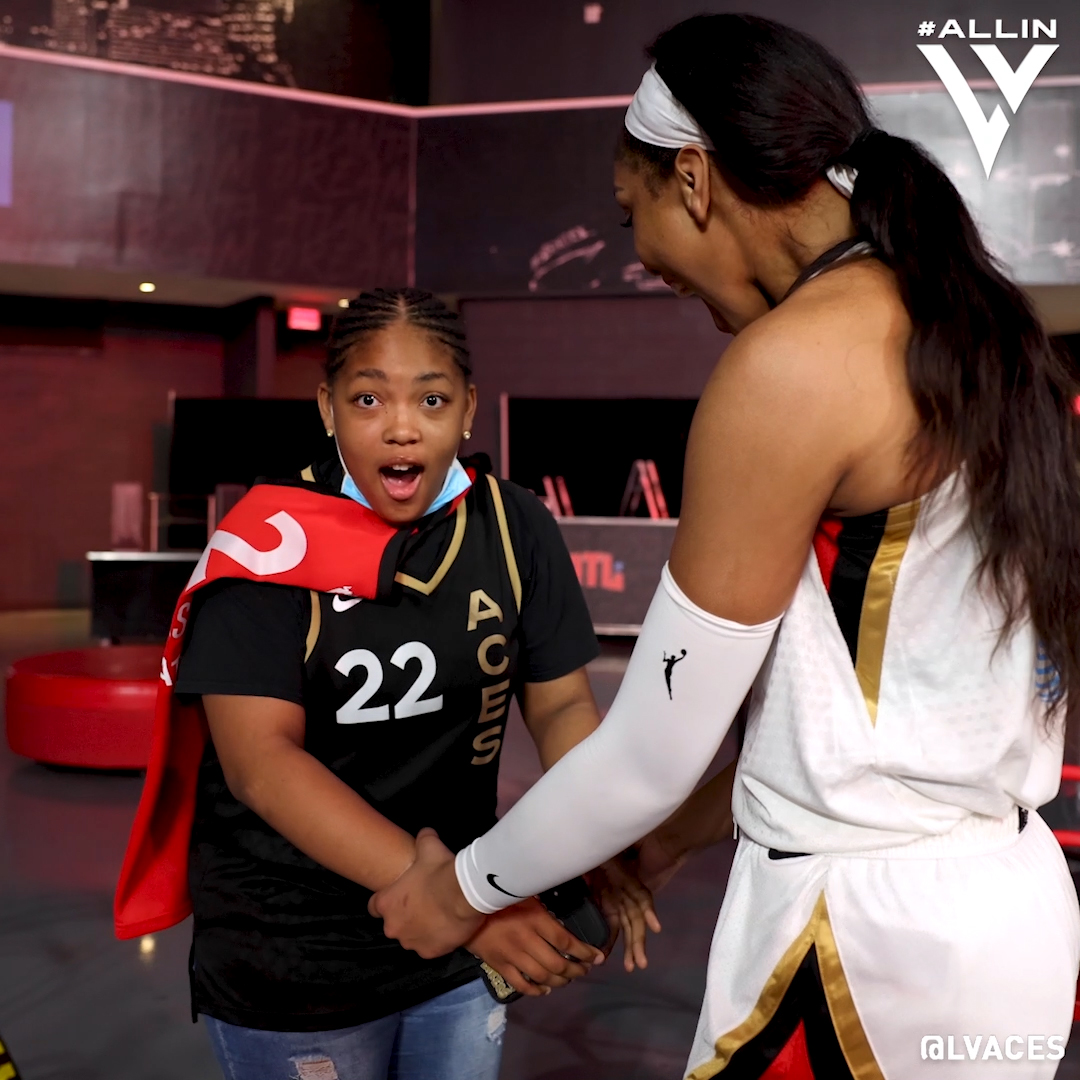 LVAces's tweet photo. THE @WNBA IS SO IMPORTANT! *@ariivory voice

@_ajawilson22 // #ALLIN 

CC @itsBTerrell https://t.co/ooMysdhFXV