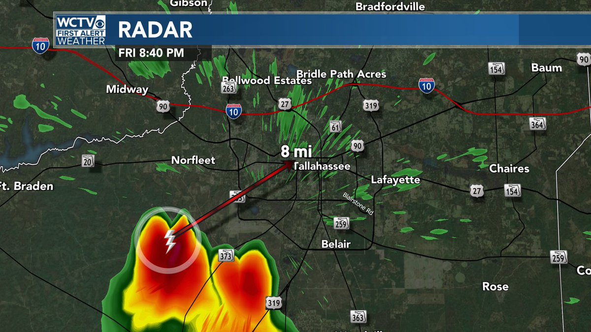5/13/22 Friday - So THIS was the last lightning strike near Dick Howser Stadium this evening, and it was barely within the 8 miles radius of " don't play".