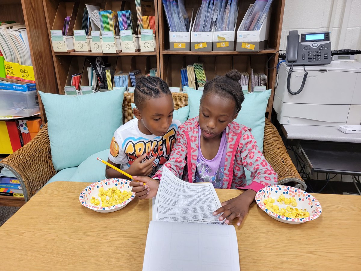 Mrs. Baade's class working hard on their amusement park challenge.